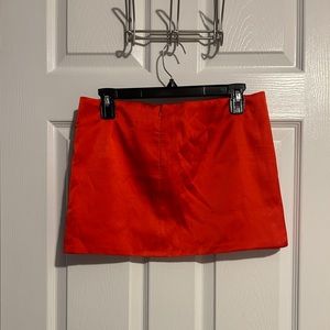 Edikted satin red mini skirt. Size Medium. Willing to negotiate price.